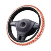 Couvre-volant Citrouilles d'Halloween Sculptées Rougeoyantes Protecteur Universel 37-38cm Fit Pour Accessoires De Voiture Berline