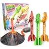 Sports Toys Dinosaurs Blasters Rocket Launcher for Kids Lançamento de até 100 pés de aniversário Game de brinquedos ao ar livre