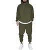 Erkek Trailtsits Erkeklerin Trailsuit Jogger Sportswear Sıraslı Sweatershirts Sweatpants Street Giyim Külkü Düz Renk Polar Hoodies Spor Takım 221202