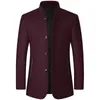 Men's Wool Blends Blend Coat Men Winter Fashion Wild Overcoat Male Thicken Keep Warm Jackets Trench Outerwear Stand Collar 221201