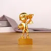 Objetos decorativos Figuras 1pc Small Soccer Award Trophy Trophy Plating Resina Prêmios de Recompensa Decoration Football Awards Trophy With Base For Childen Golden 221202