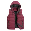 Gilet da uomo Autunno Inverno Giacca senza maniche Uomo Outdoor Casual Con cappuccio Antivento Spessa Calda Gilet imbottito Uomo Gilet Top Large Size 3XL7XL csa 221202