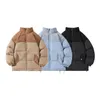 Men's Down Parkas Stitching Corduroy Standup Collar Winter Coat Japanese Retro Tooling Bread Clothing Plus Size Thickened Warm Jacket Men 221201