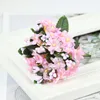 Decoratieve bloemen 12/36pcs Mini Chrry Artificial Silk Flower Baby Breath Bouquet Stamen Diy Scrapbook Wrans Wedding Party Home