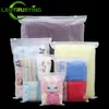 Presentförpackning 50st 140Micron Båda sidor Frosted Garment Zipper Bag T-shirt Underkläder Socks Toys Towk Travel Wash Supplies Packaging Pouches 221202