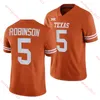 2024 Sugar Adonai Mitchell Texas camisa de futebol Malik Jefferson Poona Ford Colt McCoy Marquise Goodwin Ja'Tavion Sanders Jahleel Billingsley camisas costuradas