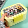 Lunchlådor Demon Slayer Rostfritt stål Bento Box Microwave Safe Thermal Isolated Food Container Lunch Box For Kids School Children Picnic 221202