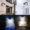 Tuindecoraties 100 LED Solar Wall Lights Outdoor Lamp Waterdichte bewegingssensor aangedreven zonlichtstraatlicht voor decoratie 221202