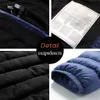 Heren down parkas mannen winter warme usbverwarming fleece jassen parka's slimme thermostaat afneembare verwarmde waterdichte waterdichte waterdichte jas kleding 221202