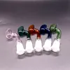 Acessórios de fumar Banger de quartzo colorido masculino feminino 10 14 18 mm 100% quartzo puro sem cúpula
