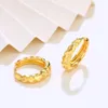 Hoop Earrings Nigeria African Bridal Wedding Dress Jewelry Gold Color Big Round Fashion Costume For Women Gift