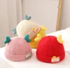 fodera in cotone caldo neonato cappello beanie all'uncinetto inverno caldo cappelli di cervo del fumetto morbido spesso doppio strato bambino berretto in maglia di lana antivento per ragazzi ragazze