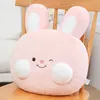 40CM mignon Animal oreiller grenouille lapin Shiba Inu oreiller main plus chaude couverture 3 en 1 doux en peluche canapé coussin enfants filles cadeau déco