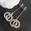 Top Luxury Designer Ohrringe baumeln für Frauen Design Kristall Sparkling Pearl Ohrringe Mode Schmuckversorgung Großhandel Braut Hochqualität