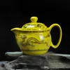 Çin kung fu porselen çaydanlık ile infuser el yapımı ejderha çiçek puer çay pot 350ml seramik samovar kungfu teare 2023