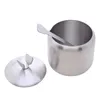 Alimentos Savores de armazenamento Recipientes Sugar Bowl Aço inoxidável Cruet com colher de tampa Salt Salker molho de cruzeiro jarro 221202