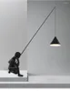 Lampy podłogowe Postmodernistyczne minimalistyczne modelowanie lampy życiowej dekoracja lobby Fisherman Fishing Study El Designer