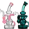 Beaker Bong Recycler Dab Rig Hookahs Glass Smoking Pipes Water Bongs Smoking Accessories Shisha with 14mmジョイント