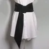 أحزمة مخملية حلقة الإبزيم أزياء السيدات البسيطة متعددة الاستخدامات عريض عريض الزخرفة معطف دبوس حزام دبوس