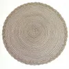 Table Mats Set Of 4 13 Inch Round Cotton Placemats Non Slip Heat Insulation Braided For Dinner Parties BBQs 38cm Plate Charger