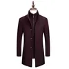 Men's Wool Blends Autumn Winter Coat Solid Color Cold Resistant Men en Overcoat Double Collar Casual Trench Jacket Male 4XL 221201