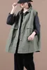 Damesvesten Waistcoat herfststijl Koreaans losse grote maat vaste kleurgereedschap met één borsten mouwloze denim vestjack vrouwen K1149