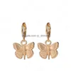 Dangle Chandelier Fashion Bohemian Punk Earrings Jewelry Gold Sier Color Butterfly Shape Stud Gift For Women Girl Drop Delivery Dhuzr