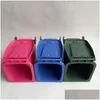 Fichiers de cartes de visite Big Mouth Toys Mini Trash Pencil Holder Recycle Can Case Table Pen Seau de rangement en plastique Papeterie Articles divers ou Dhnfg