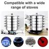 Double B Universal Cooking Pots Stainless Steel Thick Steamer pot 5layer Soup Steam Pot for Induction Cooker Gas Stove steam 28cm hhd 2212024363538