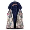 Women's Vests Autumn Winter Retro Harajuku Women Hooded Vest Cotton and Linen Fleece Thickening Keep Warm Sleeveless Tops Coat Cardigan Za 221202