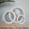 Dekorativa blommor DIY Garlandsg￥vor 10/20/30 cm Korgkransdekor Jul Rattan Vine Ring Floral Hoop Natural Ornament Craft