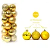 Christmas Decorations 24 Pcs Tree Balls Glitter Hanging Ball Home Party Pendant Decor Prop Supplies Decoration