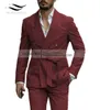 Mäns kostymer blazers mens blazer luxery designerstyle western skräddarsydd kostym lapel bälte smoking gentleman textur fast färg unik design 221201