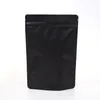 Confezione regalo Varie dimensioni Bianco opaco Nero Stand Up Pouches Foglio di alluminio Chiusura con zip Sacchetti di plastica Doypack Coffee Tea Packaging Bag 50pcs 221202