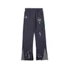 Hommes Pantalons Casual Terry Sweatpants Taille Élastique Imprimer Lettre Automne Poches Longues