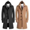 Men's Wool Blends S9XL fashion Korean version men's Woolen coat casual wear plus size Warm windcoat 221201