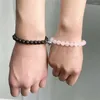 Strand 2pcs/set Couple Magnet Heart Pendant For Women Rose Quartz Paired Matching Bracelets Lp Items Lovers