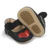 Primeiros Walkers verão PU Leather Bowknot Sapatos Baby Sapathler Girls Girls Soldado Non Slip Stagger Fora do calçado