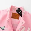 Men's Jackets Vandythepink The Wizard of Oz Stand Collar Embroidered Rose Leather Sleeve Patchwork Baseball Jacket T221202