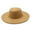 Berets Women's Cap Hats Spring Autumn 2022 Fashion Bowler Hat Felt Chapel Beach Men's Panama Elegant Wedding Picture Gentleman