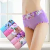 Women's Panties 5Pcs Print Panties Women Cotton Underwear Girls Briefs Sexy Lingeries Floral Shorts Comfortable Bamboo Fiber Underpant For Woman 221202