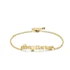 Chaîne Old English 12 Bracelet Zodiaque Lien de chaîne pour les femmes Horoscope Bijoux Gold Placing en acier inoxydable Leo Capricorne Sagittaire V DH5V7