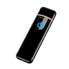 Portable Touch Screen Switch USB Rechargeable Lighter Windproof Lighters Flameless Kitchen Lighter Xmas Best Gift7189959