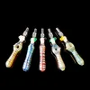 유리 NC 키트 쿼츠 팁 10mm 조인트 물 담뱃대 담배 액세서리 DAB Straw Plastic Clips Collector Kit Oil Burner Dab Rigs Multicolor Pipes