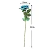 Decorative Flowers 45cm Silk Artificial Rose Long Stems Wedding Bridal Bouquets Vintage Party Table Centerpiece Fake Home Decor