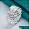 Кольца группы 925 Стерлинги Сер В переплетенном веб -кольцо для женщины модное очарование свадебное обручальное украшение с доставкой Dhd6m Dhd6m