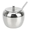 Food Savers Storage Containers Stainless Seasoning Jar With Lid and Spoon Spice Container Kitchen Accessories Condiment Pot Tableware 221202