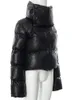 Mujer chaqueta descendente abrigo grueso bot￳n de babero algod￳n tibio chaqueta acolchada para mujeres salientes de pan para mujeres