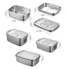 Lunchl￥dor 304 Rostfritt st￥l Lunchl￥da Matbeh￥llare Bento Box For Kids Adult Layer Stora kapacitet Tabellagring Lagring Box 221202