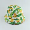 Bérets Panama seau chapeau hommes femmes été casquette de pêche banane raisin fraise imprimer Protection solaire Hip Hop Gorros pêcheur